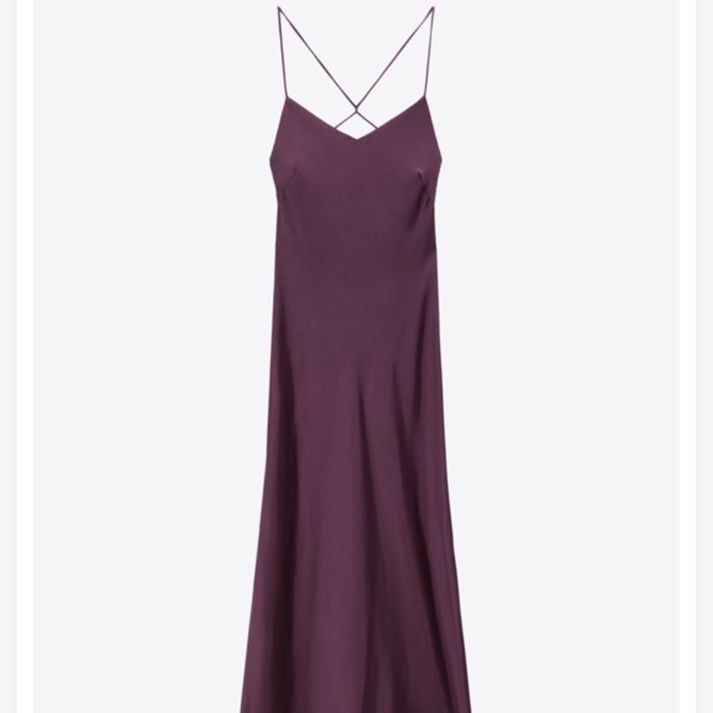 Zara Purple Satin Effect Dress